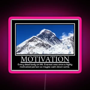 Motivation Demotivational Poster RGB Neon Sign