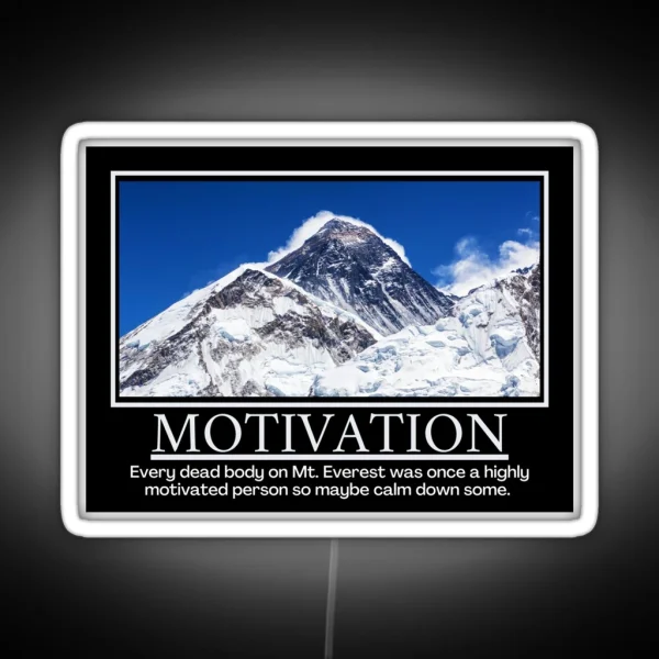 Motivation Demotivational Poster RGB Neon Sign