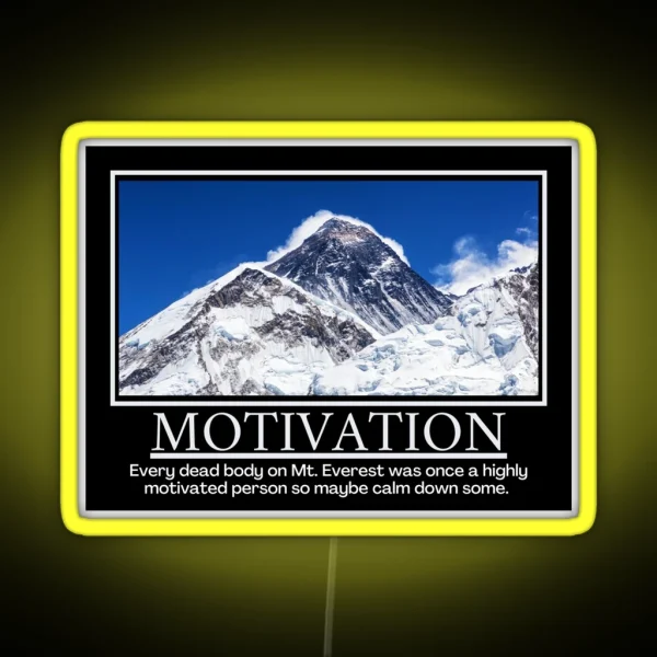 Motivation Demotivational Poster RGB Neon Sign
