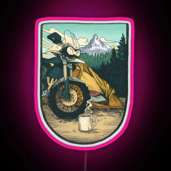 Moto Camp Life RGB Neon Sign