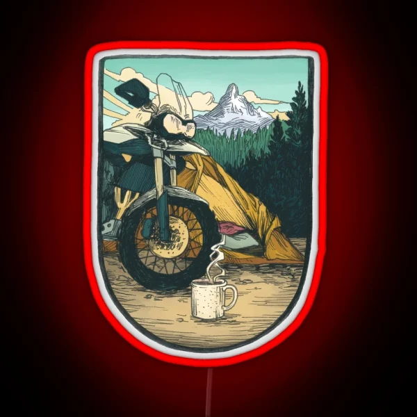 Moto Camp Life RGB Neon Sign