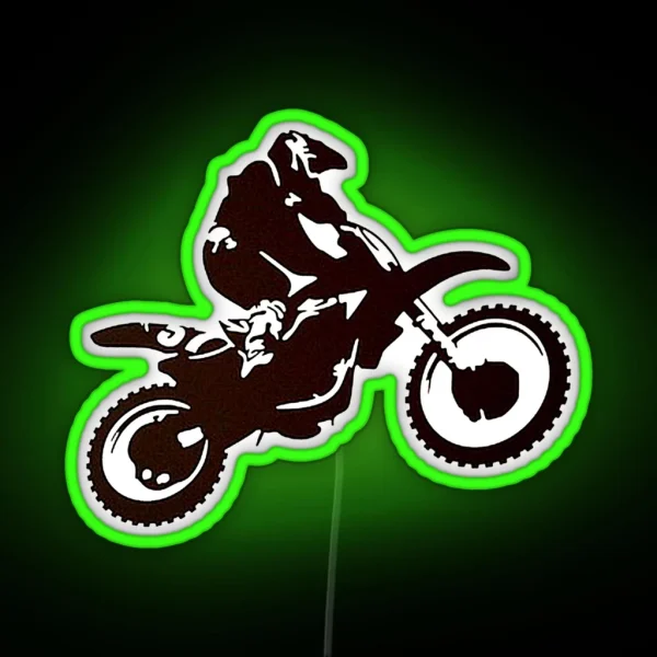 Motor X Silhouette Dirt Bike RGB Neon Sign