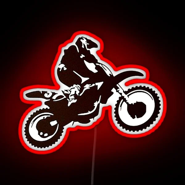 Motor X Silhouette Dirt Bike RGB Neon Sign
