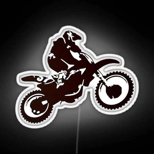 Motor X Silhouette Dirt Bike RGB Neon Sign