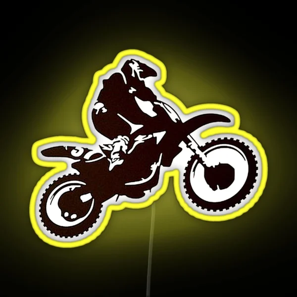 Motor X Silhouette Dirt Bike RGB Neon Sign