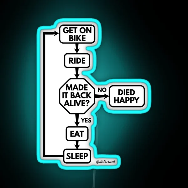 Motorcycle Dirt Bike Chart RGB Neon Sign