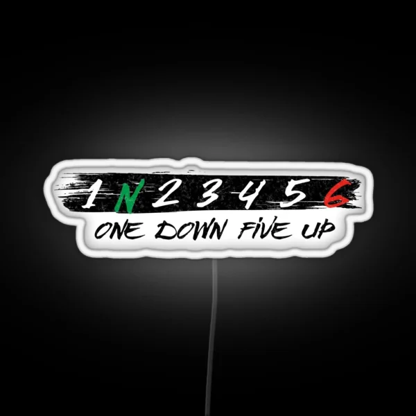 Motorcycle Gear Shift Six Speed One Down Five Up RGB Neon Sign