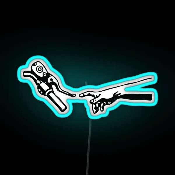 Motorcycle Hand RGB Neon Sign
