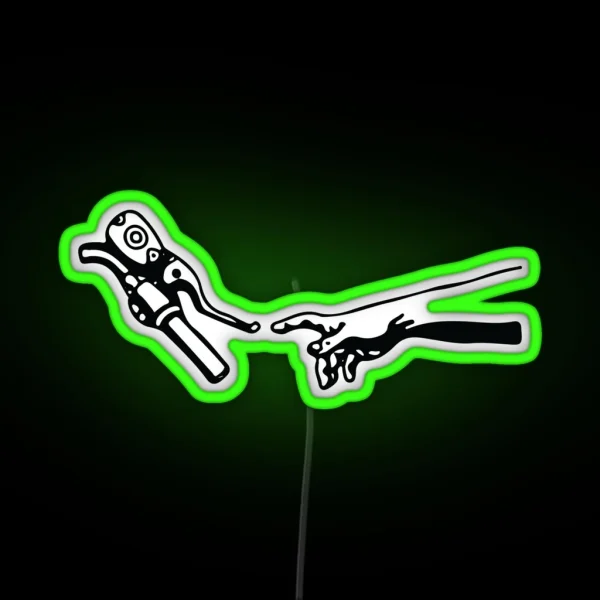 Motorcycle Hand RGB Neon Sign