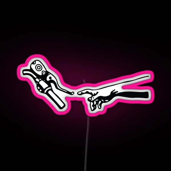 Motorcycle Hand RGB Neon Sign