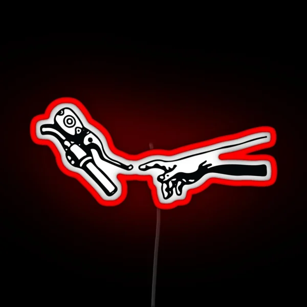 Motorcycle Hand RGB Neon Sign