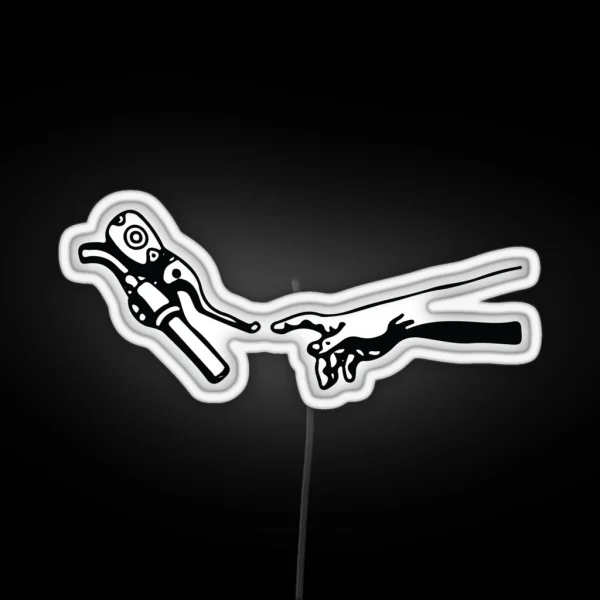 Motorcycle Hand RGB Neon Sign