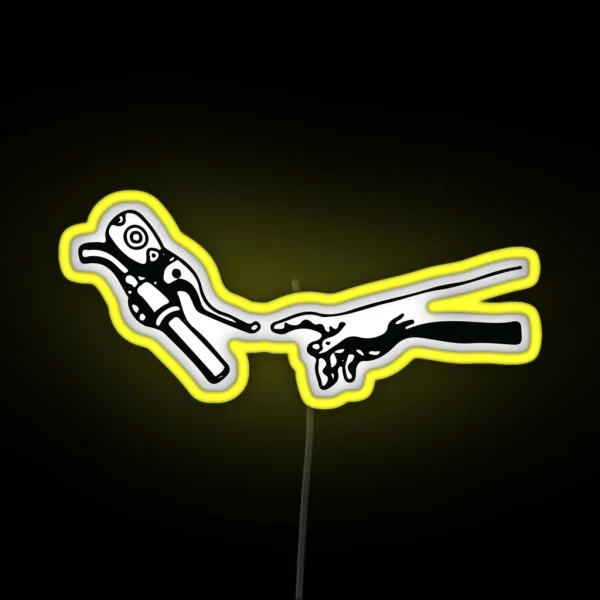 Motorcycle Hand RGB Neon Sign