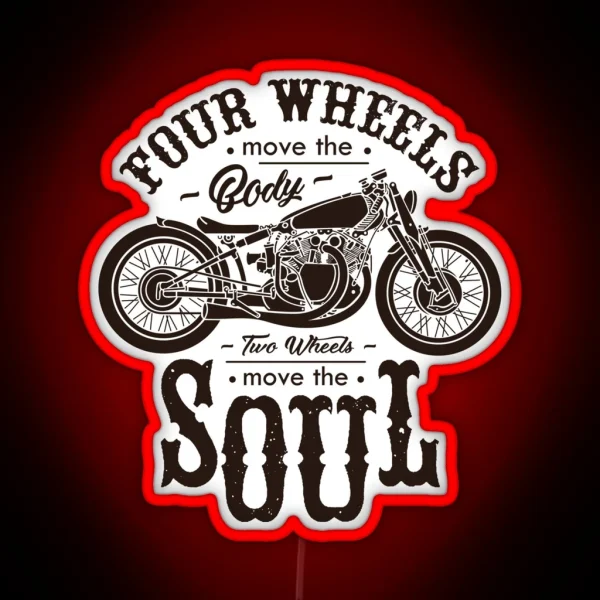 Motorcycle Quote With Graphic Design RGB Neon Sign