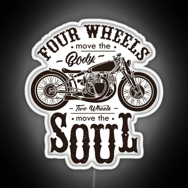 Motorcycle Quote With Graphic Design RGB Neon Sign
