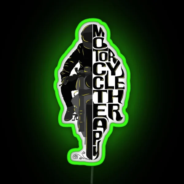 Motorcycle Therapy RGB Neon Sign