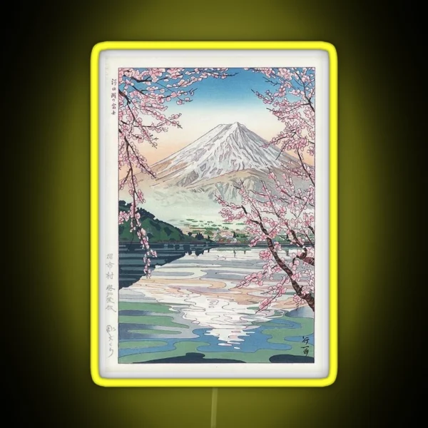 Mount Fuji Cherry Blossom RGB Neon Sign