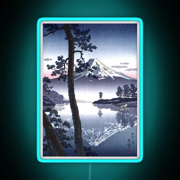Mount Fuji From Tago Bay RGB Neon Sign