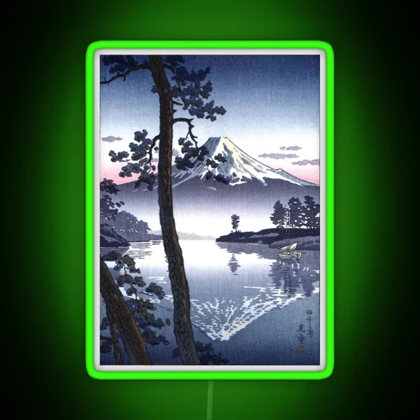 Mount Fuji From Tago Bay RGB Neon Sign