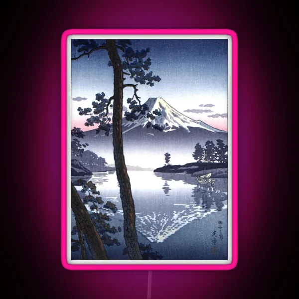 Mount Fuji From Tago Bay RGB Neon Sign