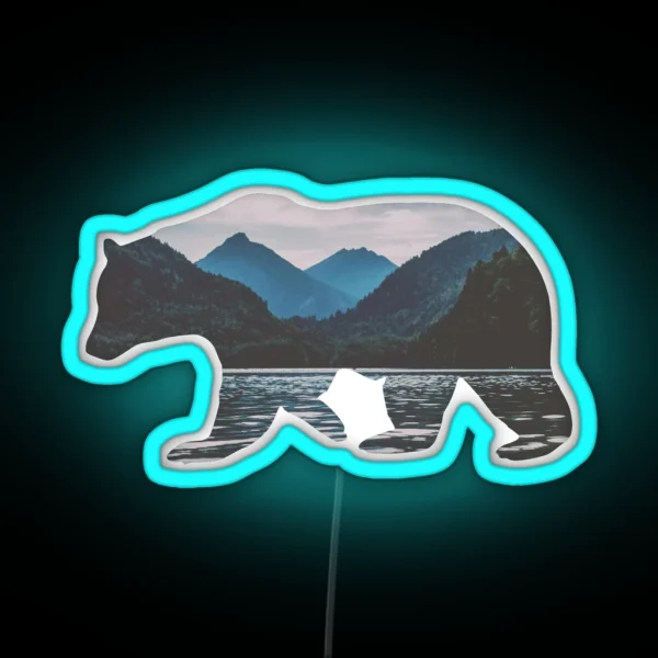 Mountain Bear RGB Neon Sign