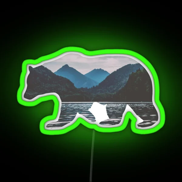 Mountain Bear RGB Neon Sign