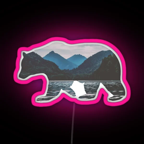 Mountain Bear RGB Neon Sign