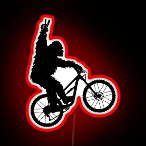 Mountain Bike Bigfoot MTB Biking Cycling Funny Biker Present RGB Neon Sign