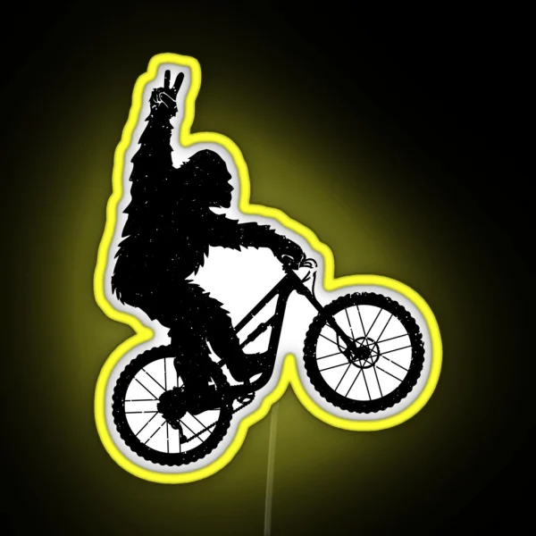 Mountain Bike Bigfoot MTB Biking Cycling Funny Biker Present RGB Neon Sign