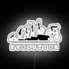 Evolution of Freedom on Wheels: Handcrafted Mountain Bike Art Neon Sign