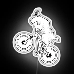 Mountain Bike Goat RGB Neon Sign