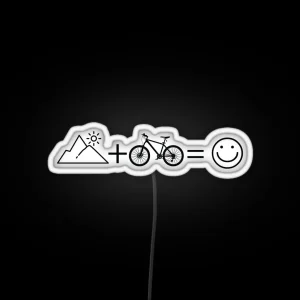 Mountain Biking Symbols RGB Neon Sign