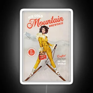 Mountain Brewskis Pinup Girl RGB Neon Sign