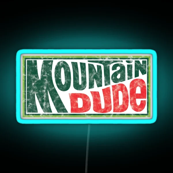 Mountain Dude RGB Neon Sign