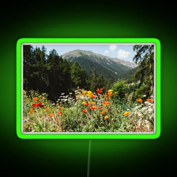 Mountain Garden RGB Neon Sign