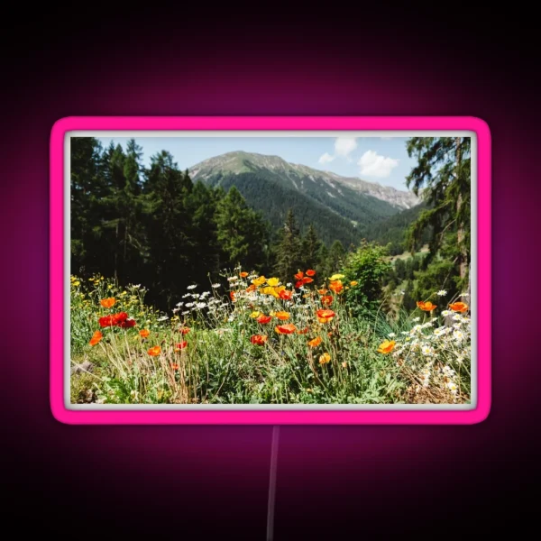 Mountain Garden RGB Neon Sign