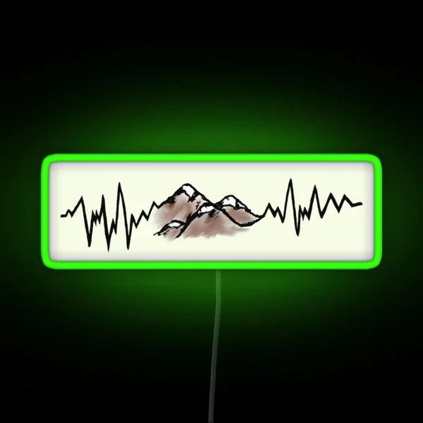 Mountain Heartbeat RGB Neon Sign