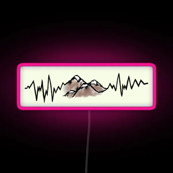 Mountain Heartbeat RGB Neon Sign