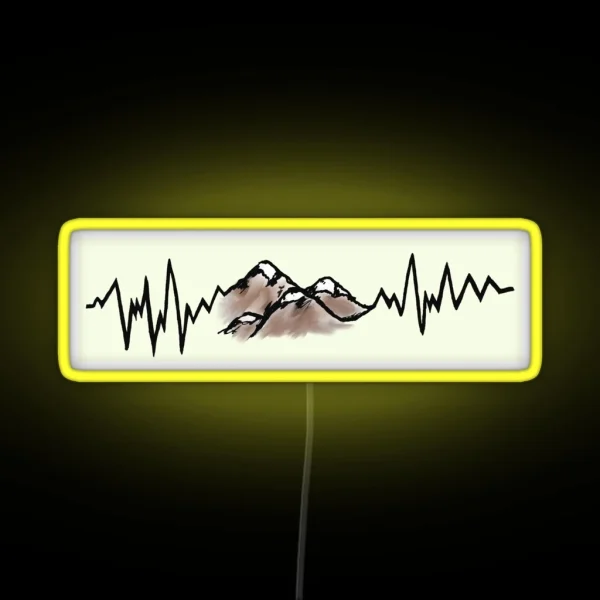 Mountain Heartbeat RGB Neon Sign