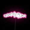 Mountain ranges vibrant colorful LED display signs with RGB lighting.