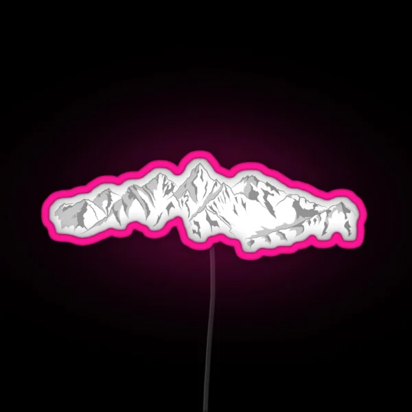 Mountain Ranges RGB Neon Sign