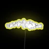 Vibrant LED mountain range display with color changing RGB lights