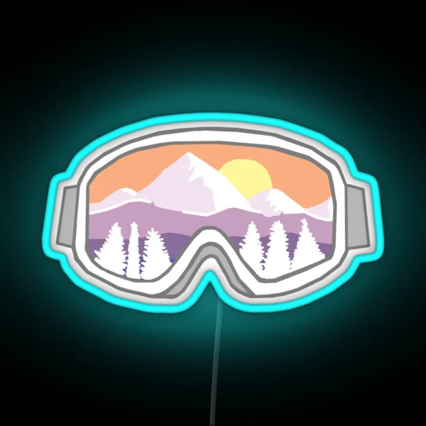 Mountain Reflection Goggles RGB Neon Sign