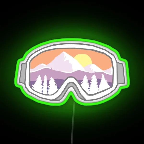 Mountain Reflection Goggles RGB Neon Sign