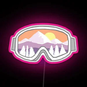 Mountain Reflection Goggles RGB Neon Sign