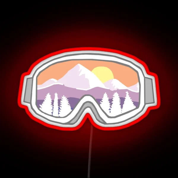 Mountain Reflection Goggles RGB Neon Sign