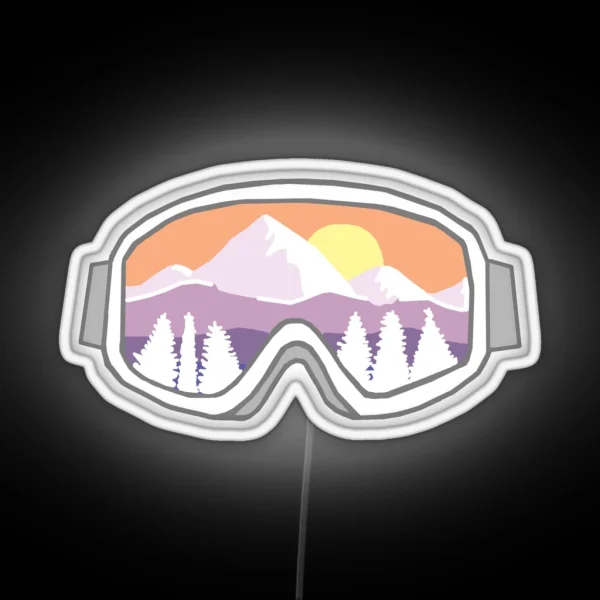 Mountain Reflection Goggles RGB Neon Sign