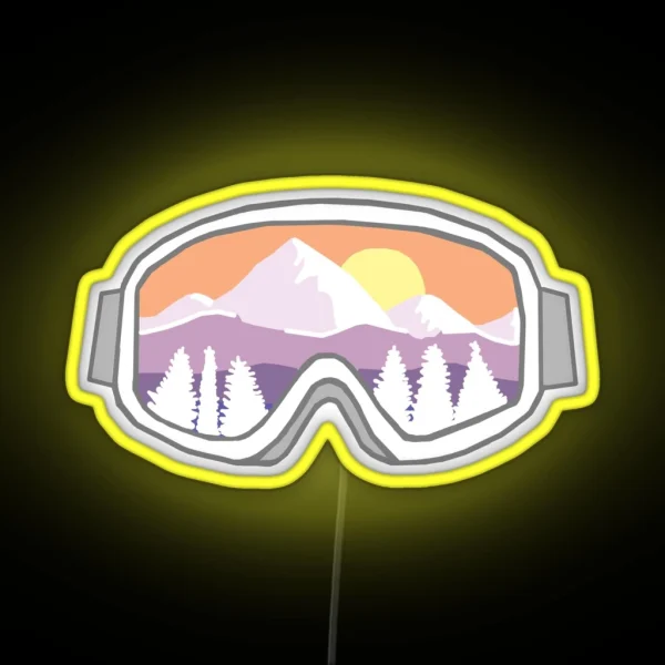 Mountain Reflection Goggles RGB Neon Sign