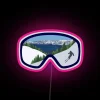 Mountain-inspired RGB neon ski goggles LED wall art display panel