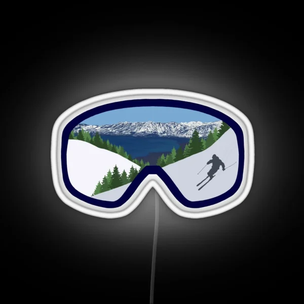 Mountain Ski Goggles RGB Neon Sign